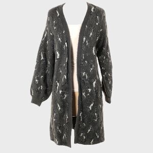 Jennifer Lopez Oversized Leopard Cardigan